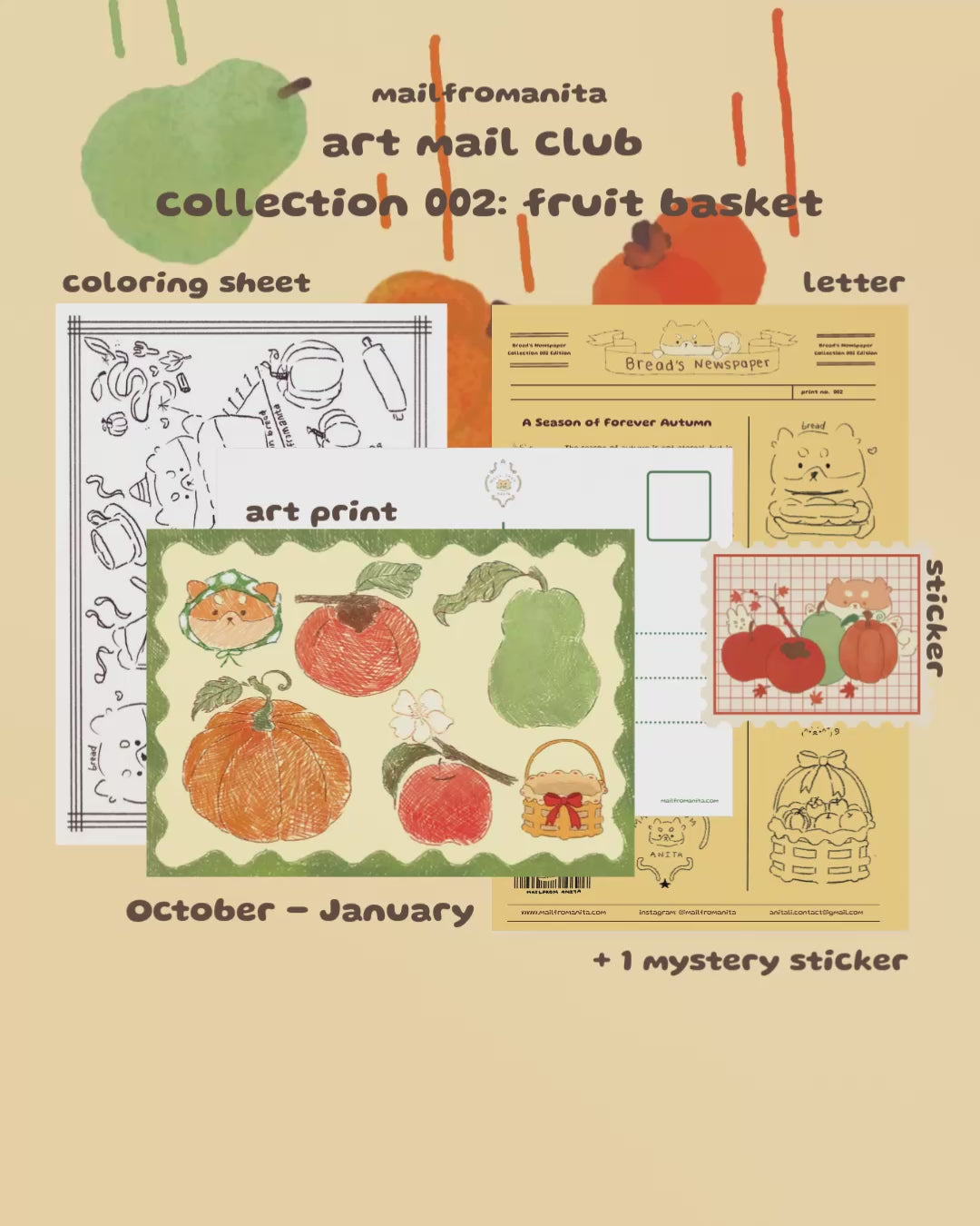 (US Shipping) Mail From Anita - Art Mail Club